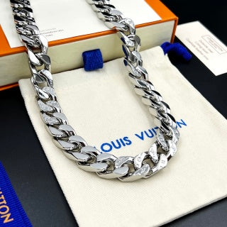 Louis Vuitton Monogram Bold Curb Chain Necklace