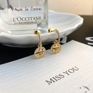 Dior Astral Star Medallion Drop Earrings