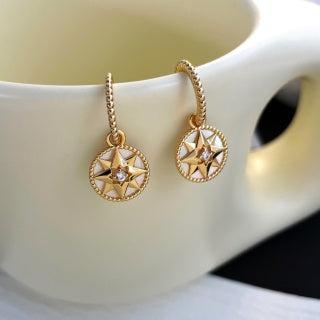 Dior Astral Star Medallion Drop Earrings
