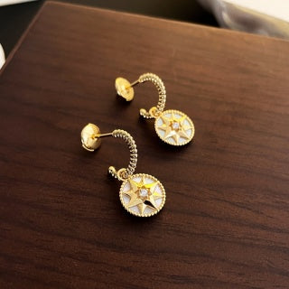 Dior Astral Star Medallion Drop Earrings