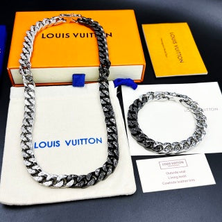 Louis Vuitton Monogram Dual Tone Chain Necklace
