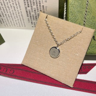 Gucci Round Logo Engraved Medallion Necklace