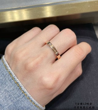 Cartier narrow-width ring with English lettering