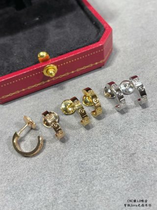 Cartier LOVE earrings, narrow model, smooth finish