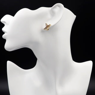 Louis Vuitton Black Accent Signature Stud Earrings