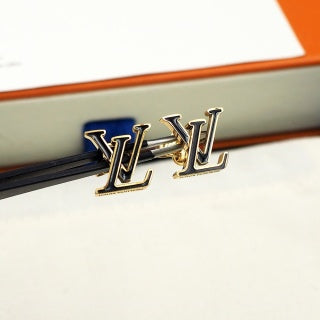 Louis Vuitton Black Accent Signature Stud Earrings