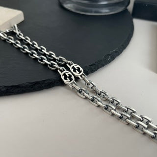 Gucci GG Interlocking Link Silver Chain Necklace