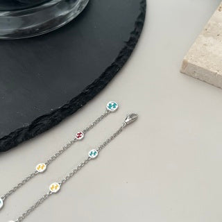 Gucci Multicolor Interlocking G Charm Chain Bracelet