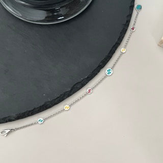 Gucci Multicolor Interlocking G Charm Chain Bracelet