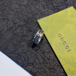 Gucci Engraved Double G Band Ring