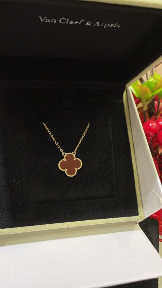 Van Cleef & Arpels Midnight Onyx Clover Pendant Necklace