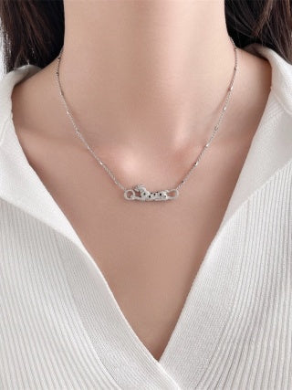 Cartier fully diamond-set panther necklace