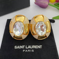 YSL Crystal Orbit Statement Clip-On Earrings