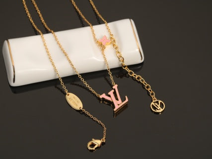 Louis Vuitton Blossom Initial Layered Necklace