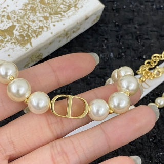 Dior Pearl CD Signature Choker Necklace