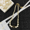 Dior Pearl CD Signature Choker Necklace