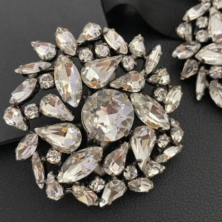 YSL Celestial Crystal Bloom Clip-On Earrings
