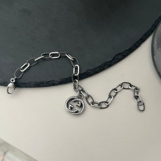 Gucci GG Mini Medallion Link Silver Bracelet