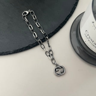 Gucci GG Mini Medallion Link Silver Bracelet