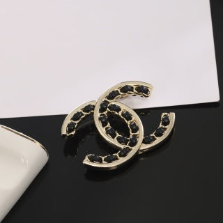 Chanel Classic Leather Double C Brooch