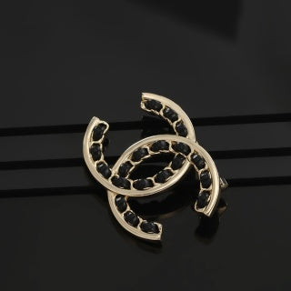 Chanel Classic Leather Double C Brooch