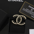 Chanel Classic Leather Double C Brooch