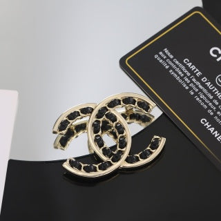 Chanel Classic Leather Double C Brooch