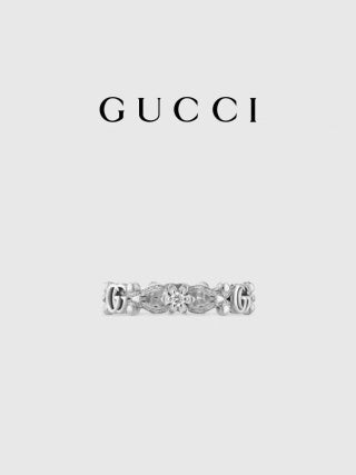 Gucci Interlocking G Floral Link Chain Bracelet