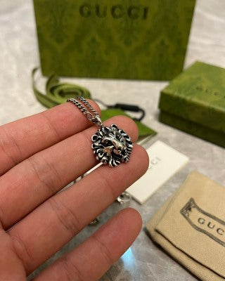 Gucci Tiger Head Pendant Chain Necklace