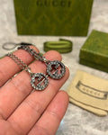 Gucci Interlocking G Double Circle Charm Necklace