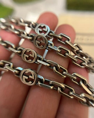 Gucci Double G Padlock Link Chain Necklace