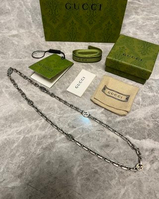 Gucci Double G Padlock Link Chain Necklace