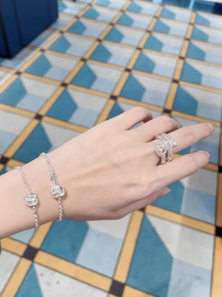 Gucci GG Crystal Logo Chain Bracelet