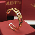 FENDI FF Pavé Open Cuff Bracelet