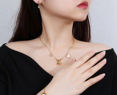 Louis Vuitton Blossom Pearl Initial Necklace