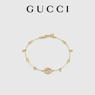 Gucci GG Mini Oval Charm Gold Chain Bracelet