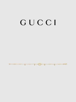 Gucci GG Mini Oval Charm Gold Chain Bracelet