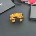 YSL Double Curve Gold Layered Cuff Bracelet