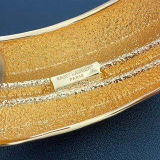 YSL Double Curve Gold Layered Cuff Bracelet