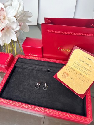 Cartier Cercle Lumière Drop Hoop Earrings