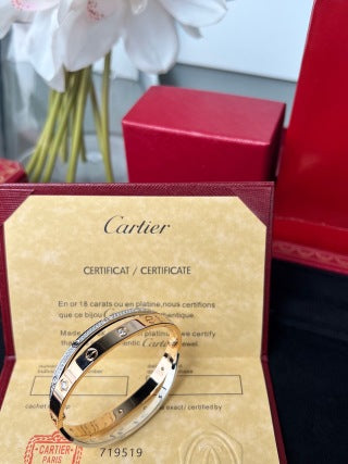 Cartier Love Entrelacé Pavé Crossover Bracelet