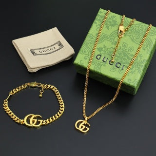 Gucci Interlocking G Cuban Link Chain Bracelet