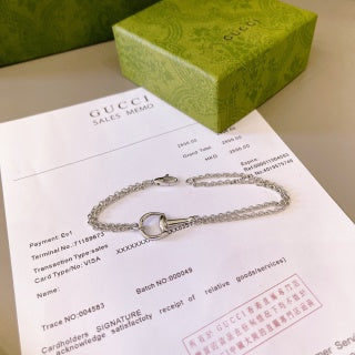 Gucci GG Horsebit Link Silver Chain Bracelet