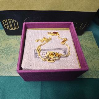 Gucci Interlocking G Crystal Link Chain Bracelet