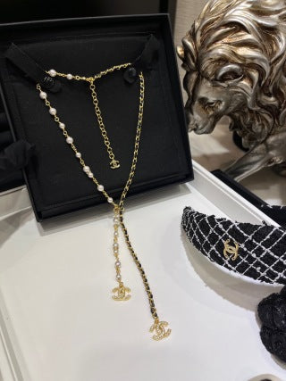Chanel Pearl CC Lariat Necklace – Elegant Luxury Fashion Jewelry