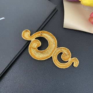 YSL Sculpted Spiral Gold Statement Brooch