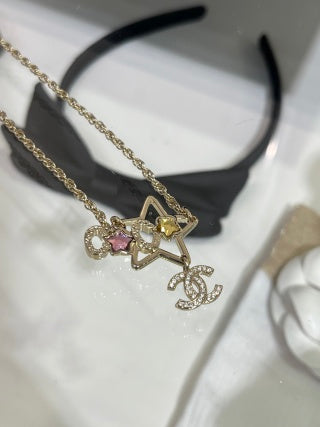 Chanel Star Heart CC Charm Necklace – Elegant Luxury Fashion Jewelry