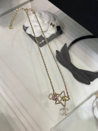 Chanel Star Heart CC Charm Necklace – Elegant Luxury Fashion Jewelry