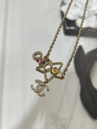 Chanel Star Heart CC Charm Necklace – Elegant Luxury Fashion Jewelry