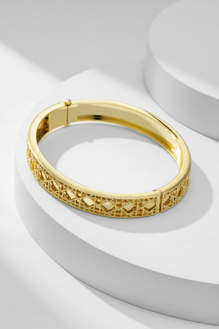 Dior Lumière Woven Gold Cuff Bracelet